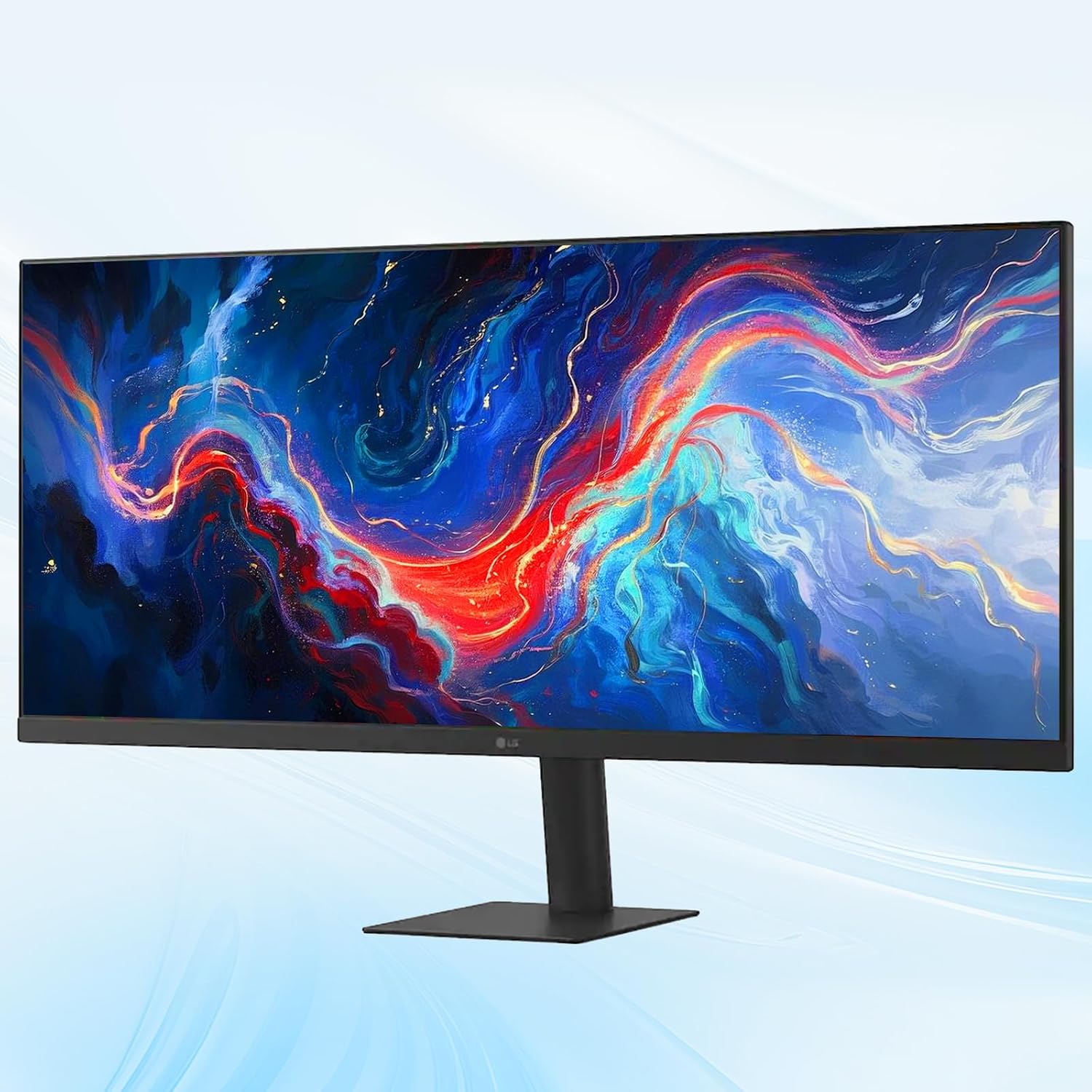LG 34' UltraWide Monitor, WFHD (2560 x 1080), 100Hz, 5ms, AMD FreeSync, DisplayHDR 400, sRGB 99%, VESA Mount, Reader Mode, Black Stabilizer, HDMI, DisplayPort, Virtually Borderless Design,Tilt Stand