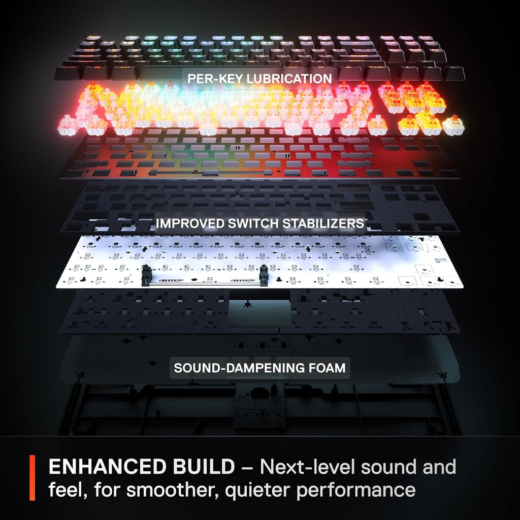 SteelSeries Apex Pro TKL Wireless Gen 3 OmniPoint 3.0 HyperMagnetic Switches — Adjustable Actuation — Rapid Trigger — Rapid Tap/SOCD — Dual Wireless — OLED (Renewed)