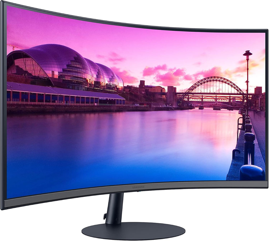SAMSUNG 32-Inch S39C Series FHD Curved Gaming Monitor, 75Hz, AMD FreeSync, Game Mode, Advanced Eye Comfort, Frameless Display, Built in Speakers, Slim Metal Stand, LS32C392EANXGO, Black