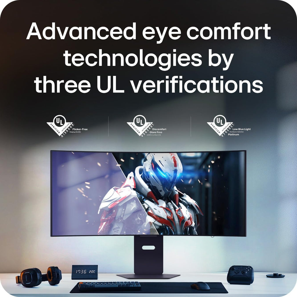 LG Ultragear 39GX900A-B 39' OLED Curved WQHD Gaming Monitor - 240Hz, 0.03ms, G-SYNC & FreeSync Premium Pro, HDMI 2.1, DisplayPort 1.4, USB-C, VESA, Anti-Glare, HDR True Black, 800R Curve