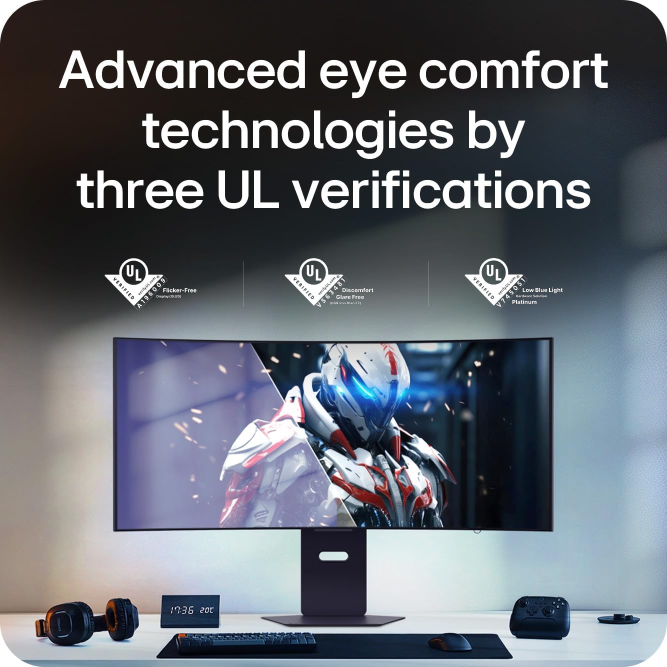 LG Ultragear 39GX900A-B 39' OLED Curved WQHD Gaming Monitor - 240Hz, 0.03ms, G-SYNC & FreeSync Premium Pro, HDMI 2.1, DisplayPort 1.4, USB-C, VESA, Anti-Glare, HDR True Black, 800R Curve