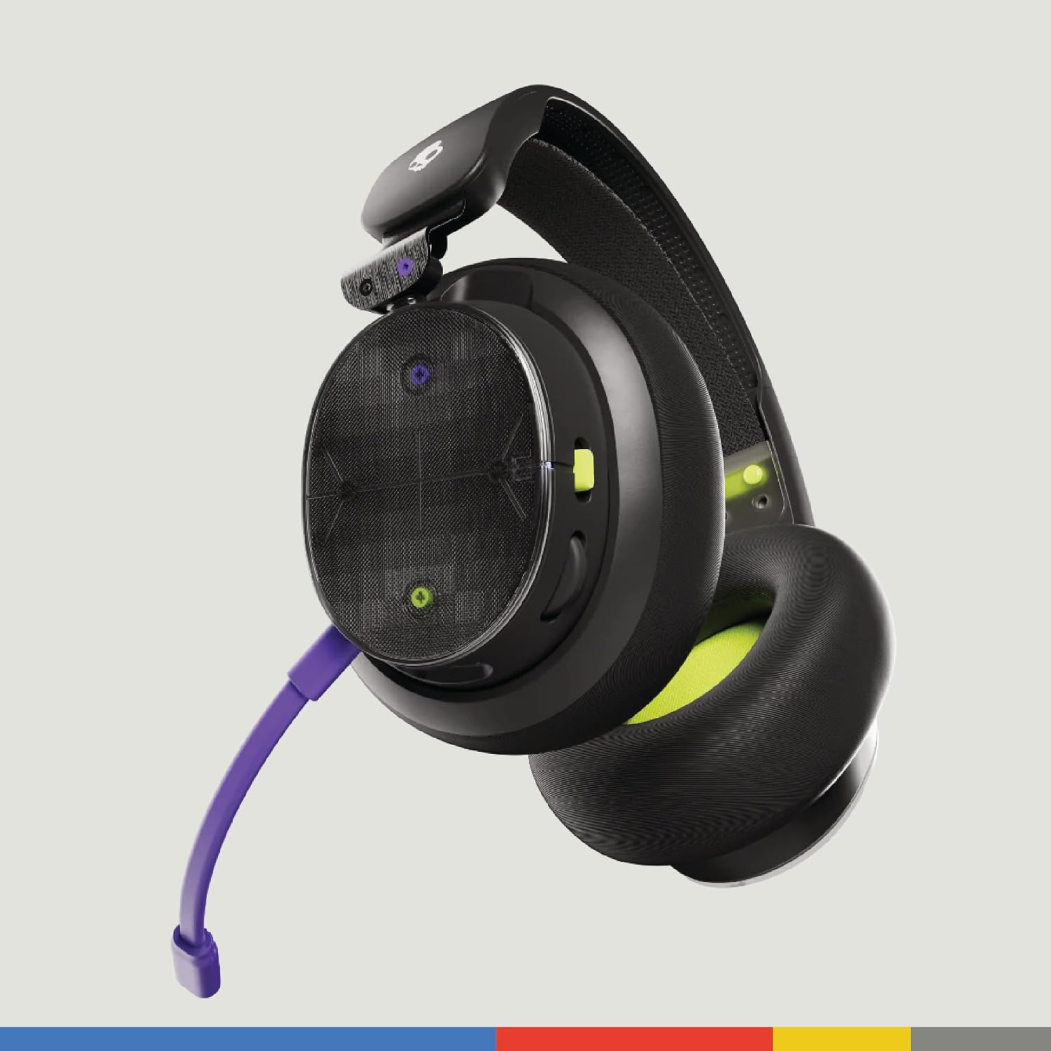 Skullcandy PLYR Multi-Platform Wireless Gaming Headset, Bluetooth Headphones, Removable Mic, Up to 24 Hrs Battery, PC, Xbox, PlayStation, 2.4GHz Low Latency Wireless Transmitter Included - Digi-Black