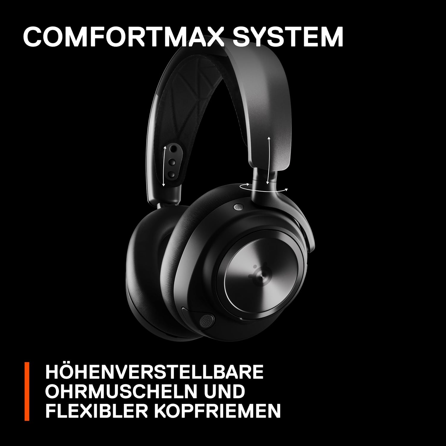 SteelSeries Arctis Nova Pro Wireless 61520 Gaming Headphones, Wireless, Sealed, High Resolution Active Noise Canceling, Compatible with PC, PS5, PS4, Switch, Hi-Fi Sound, Black, Adjustable