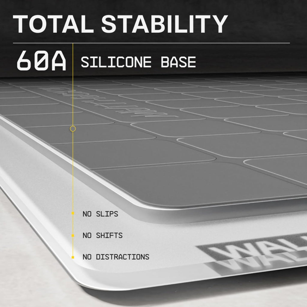 Wallhack 4.0 Glass Gaming MousePad - Professional Esport Mouse Mat with Specialty Surface for Top Speed and Control, Large Tempered Glasspad with Full Silicone Base - (SkyPAD White,XL 16.92' x 19.29')
