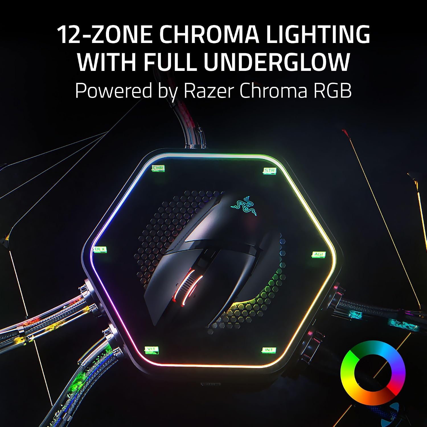 Razer Basilisk V3 Pro Wireless Gaming Mouse, 35K DPI Sensor, HyperScroll Tilt Wheel, Optical Switches, 13 Customizable Controls, RGB Lighting, Up to 140-Hour Battery Life, Phantom White