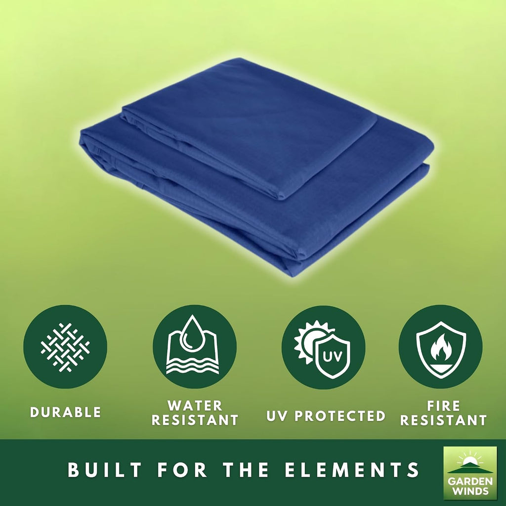 Garden Winds Reinforced RipLock 350 Replacement Canopy Top Cover Compatible with Cottleville 10' x 10' Gazebo Model GFS00744A - True Navy
