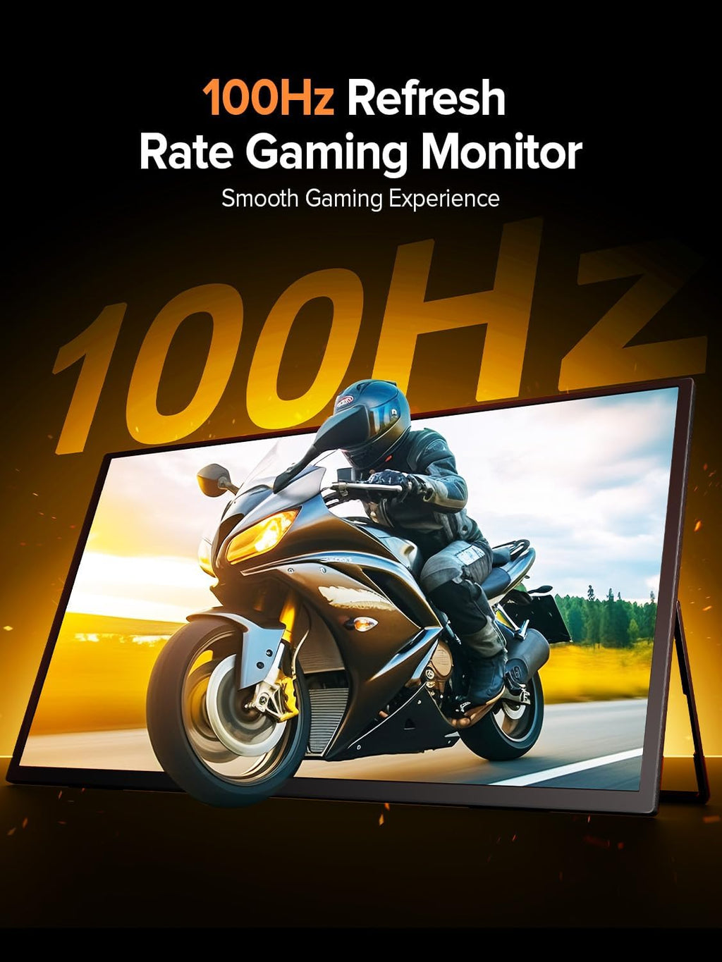 EVICIV Portable Monitor 100Hz 21.5', 100% DCI-P3 QLED Portable Gaming Monitor, 1ms FreeSync, 400Nits, USB-C & HDMI, VESA & Stand, Large Travel Second Screen for Laptop, Computer, Game Consoles