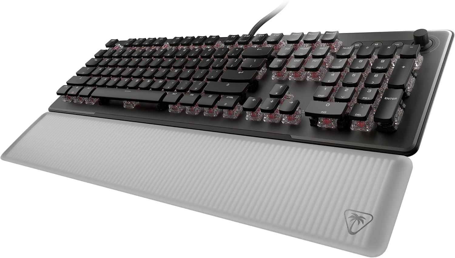 Turtle Beach Vulcan II Max – Optical-Mechanical PC Gaming Keyboard, Customizable RGB Illuminated Keys and Palm Rest, Smart Keys, Titan II Smooth Linear Switches, 200M Keystroke Durability – Black