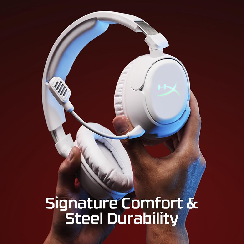 HyperX Cloud Flight 2 – Wireless Gaming Headset, Customizable RGB Lighting with Removable Earcup Plates, up to 100 Hours of Battery Life, 2.4GHz & Bluetooth, Multi-Platform Compatibility - Black