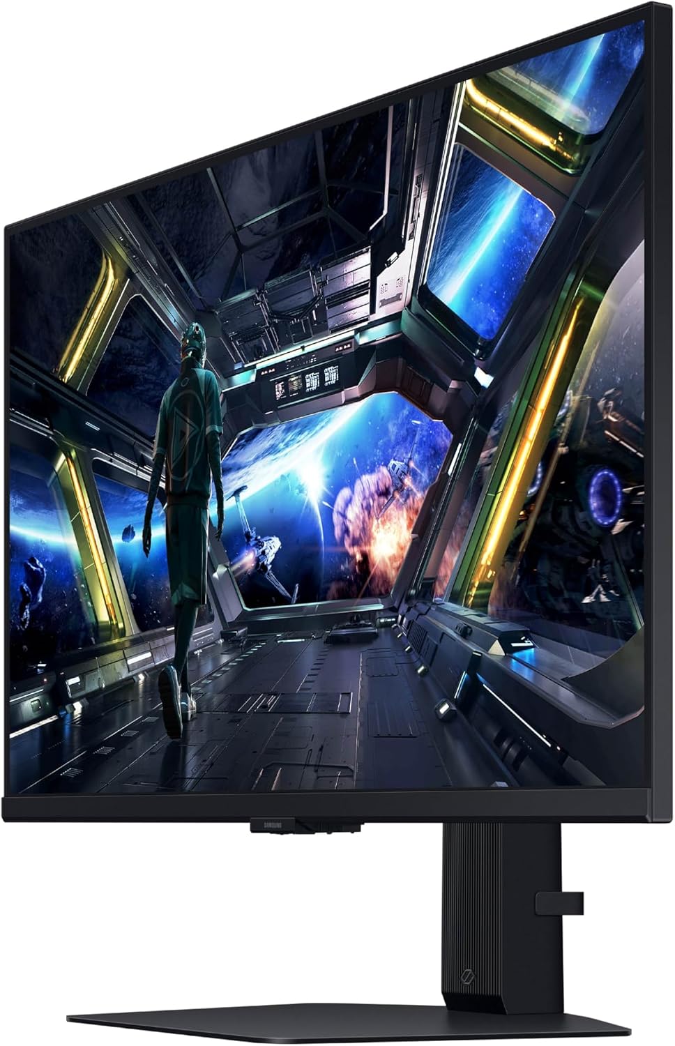 Samsung 27' Odyssey G7 (G70D) 4K UHD IPS 144Hz 1ms(GtG) Smart Gaming Monitor, G-Sync Compatible, AMD Freesync Premium, Vivid Colors, Adjustable Stand, Black Equalizer, LS27DG702ENXZA