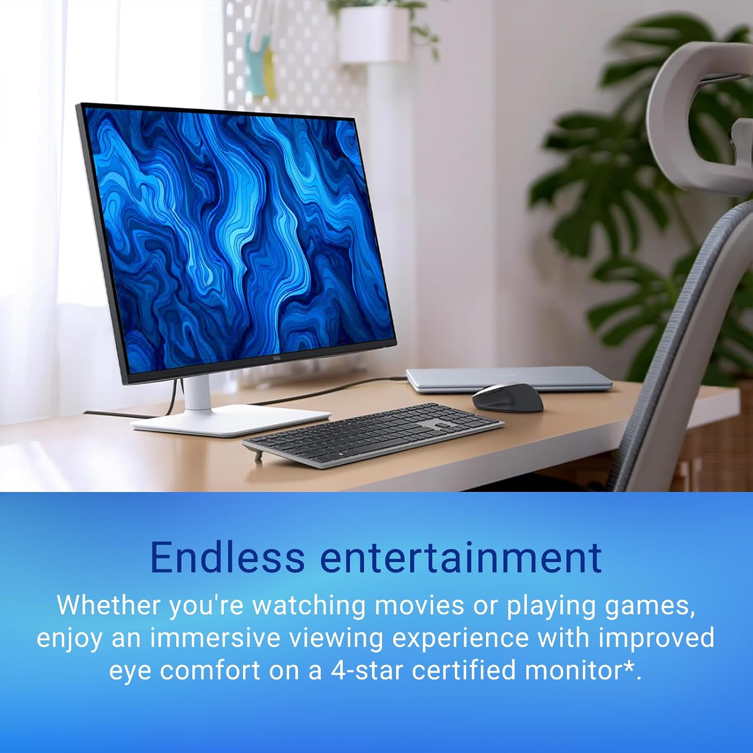 Dell S27 Series 27' 4K Monitor (3840 x 2160) 120Hz, 1500:1 Contrast Ratio, AMD FreeSync Premium, sRGB 99%, Integrated 2x5W Speaker, Height/Tilt/Swivel/Pivot DisplayPort/HDMI - Ash White