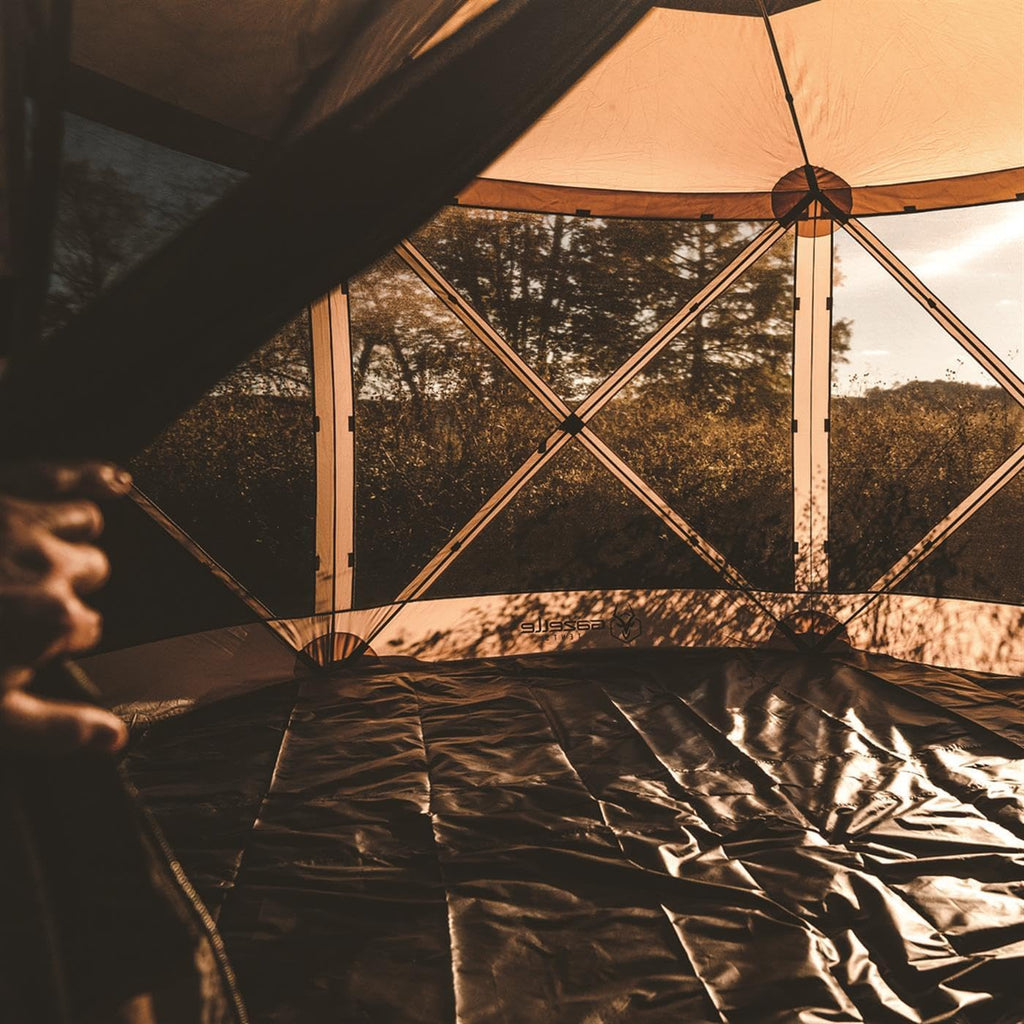 Gazelle Tents™, G6 6-Sided Gazebo Footprint, Waterproof Ground Tarp, 6 Tack Down Stakes, GA106