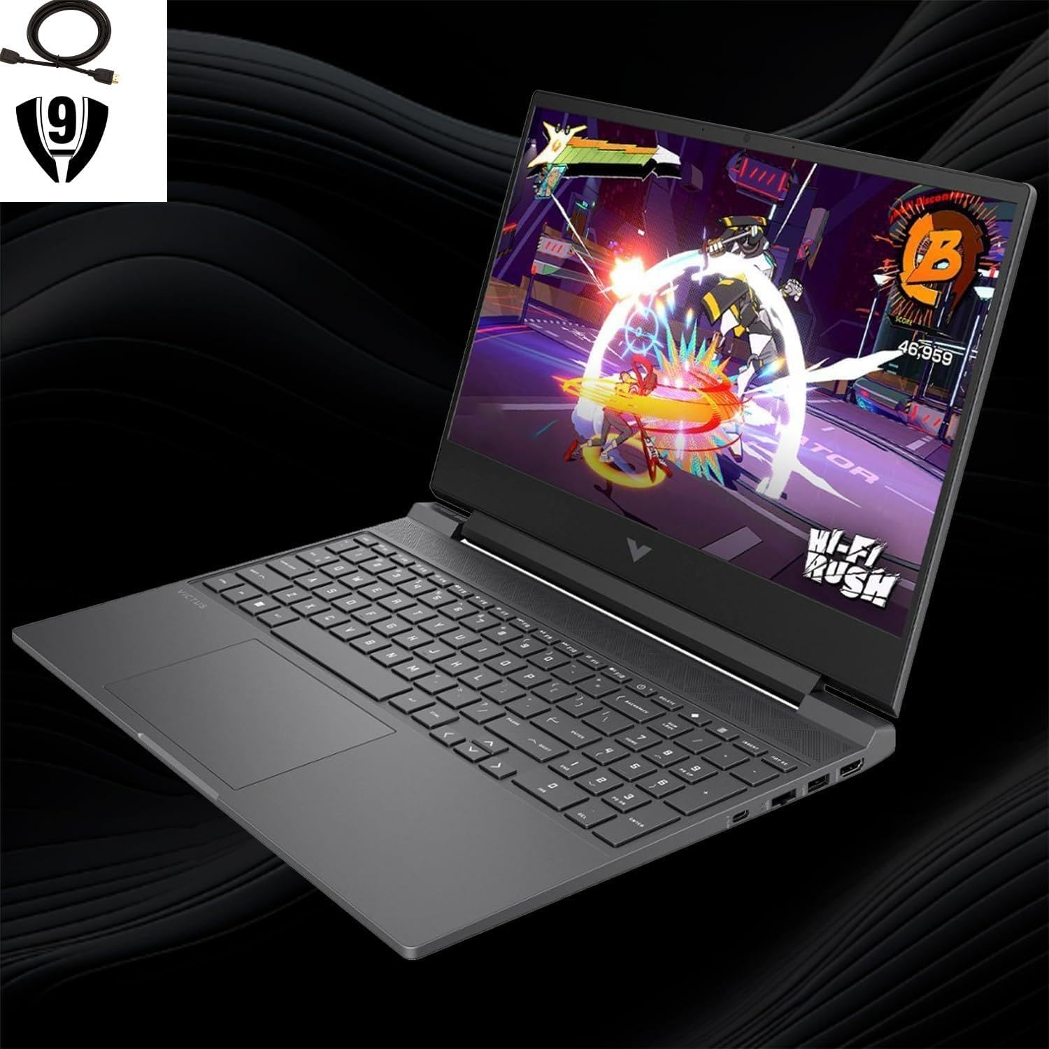 HP Victus 144Hz 15.6' FHD Gaming Laptop, AMD Ryzen 5 7535HS Processor, Radeon RX 6550M (Beats Nvidia GeForce RTX 3050), 64GB RAM 1TB SSD, Backlit Keyboard, Windows 11 Pro, Mica Silver