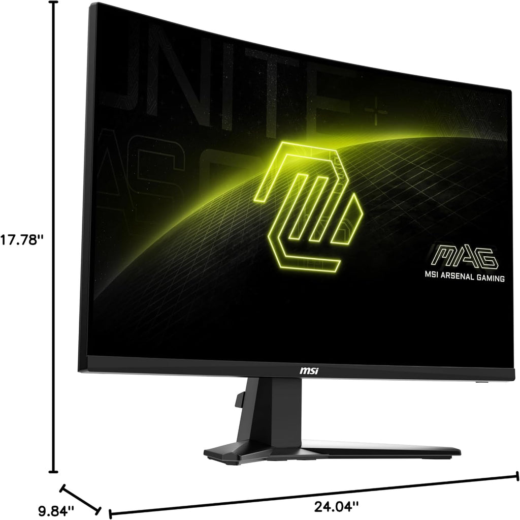 msi MAG 276CXF 27-inch 1920 x 1080 (FHD) Curved Monitor, 280Hz, HDMI, DisplayPort, VGA Port, VESA Mountable, Tilt, Speaker, Slim Bezel, 0.5ms, Black