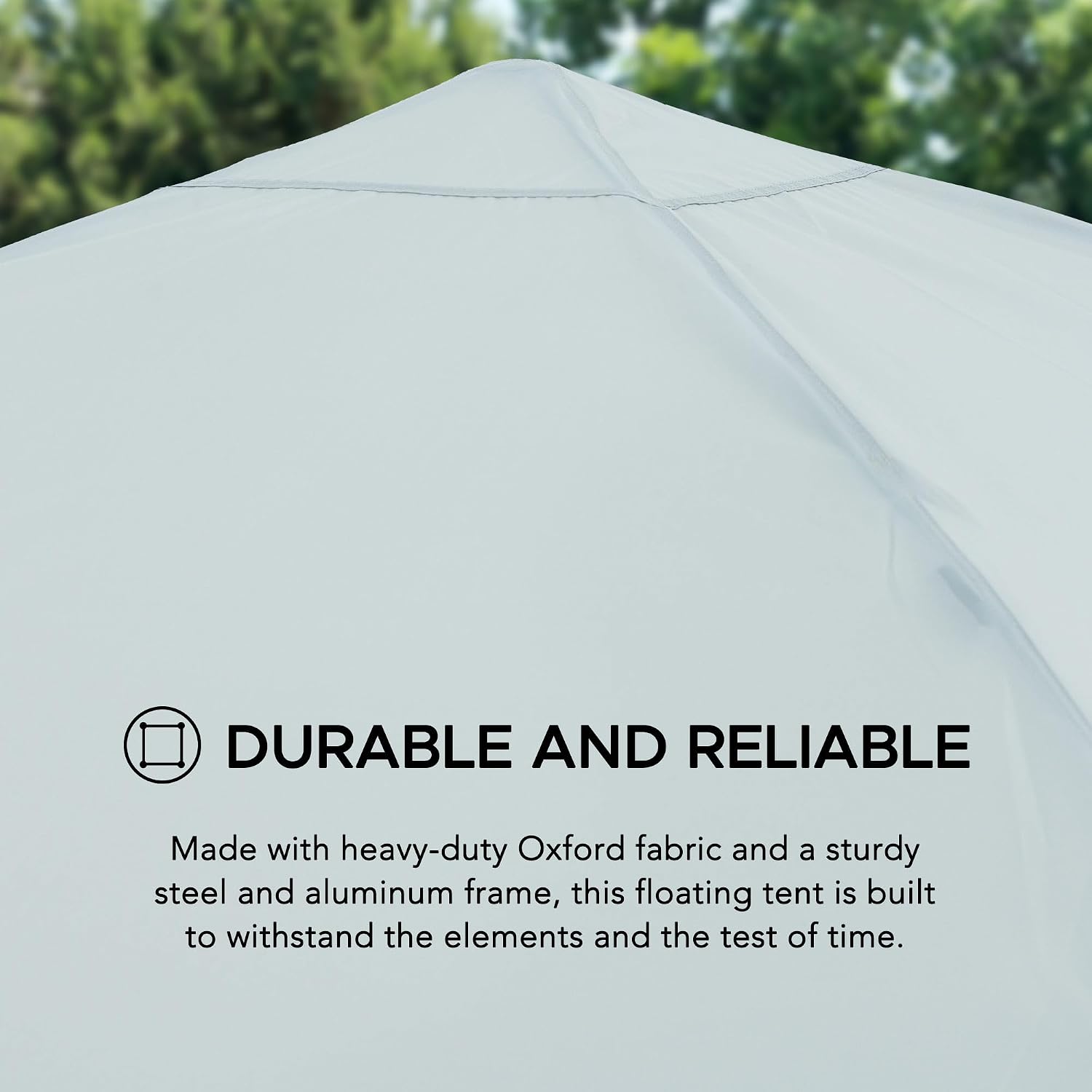 SUNJOY Floating Pool Canopy with Add-on Wicker Floating Tray 24x24 in & 36x24 in,Grey