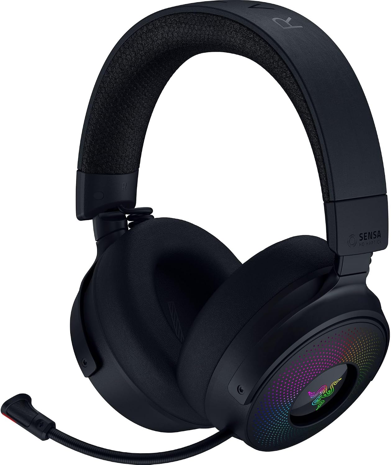 Razer Kraken V4 Pro Wireless Gaming Headset: OLED Control Hub - HD Haptics - 2.4GHz Wireless - Bluetooth - USB - 3.5 mm - Super Wideband Mic - For PC, Mac, PS5, Nintendo Switch, Steam Deck, Smartphone