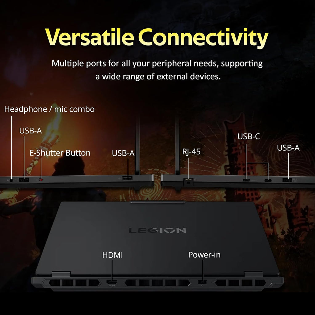 Lenovo Legion 5 15.1' WQXGA 165Hz Gaming Laptop, Intel i7-14700HX, RTX 5060 8GB GDDR7, 64GB DDR5, 2TB SSD, 24-Zone RGB Backlit Keyboard, 5.0MP Camera, Wi-Fi 7, Win 11, Black, 512GB Docking Station Set