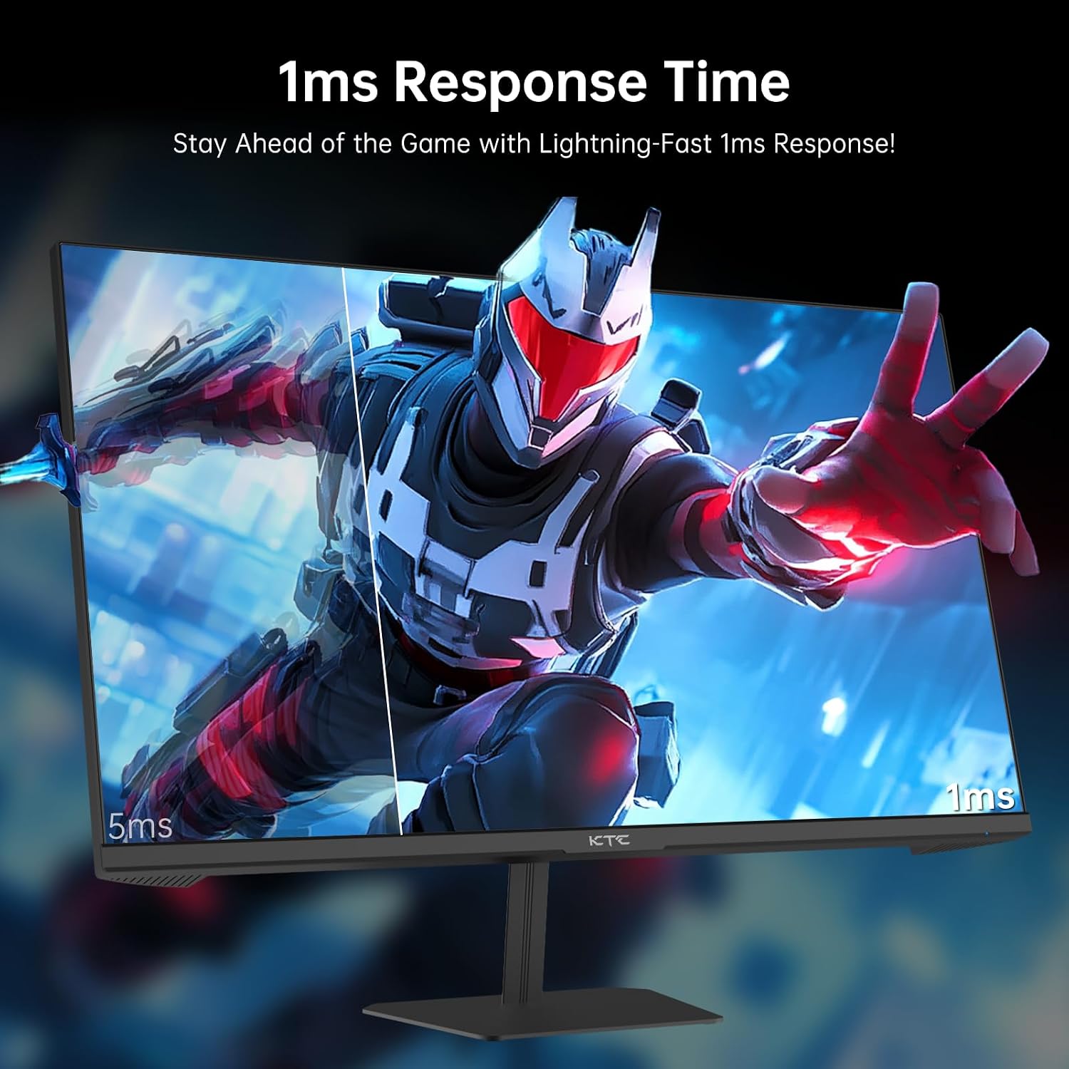 KTC 24 inch 190Hz/180Hz Gaming Monitor,HDR 400 Fast IPS Screen,FHD 1080P Monitor, 133% sRGB,AdaptiveSync,1ms Response Time,HDMI *2&DP*1,Tilt Adjustable, Eye Care