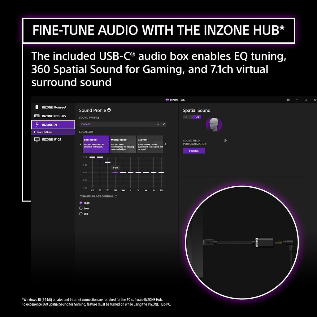 Sony INZONE E9 Wired in-Ear Monitor for Gaming, Tuned for FPS Games, Sound Isolating Earbuds, Comfortable Fit, Low Profile Design, 360 Spatial Sound, Case Included, Developed with Fnatic, Black