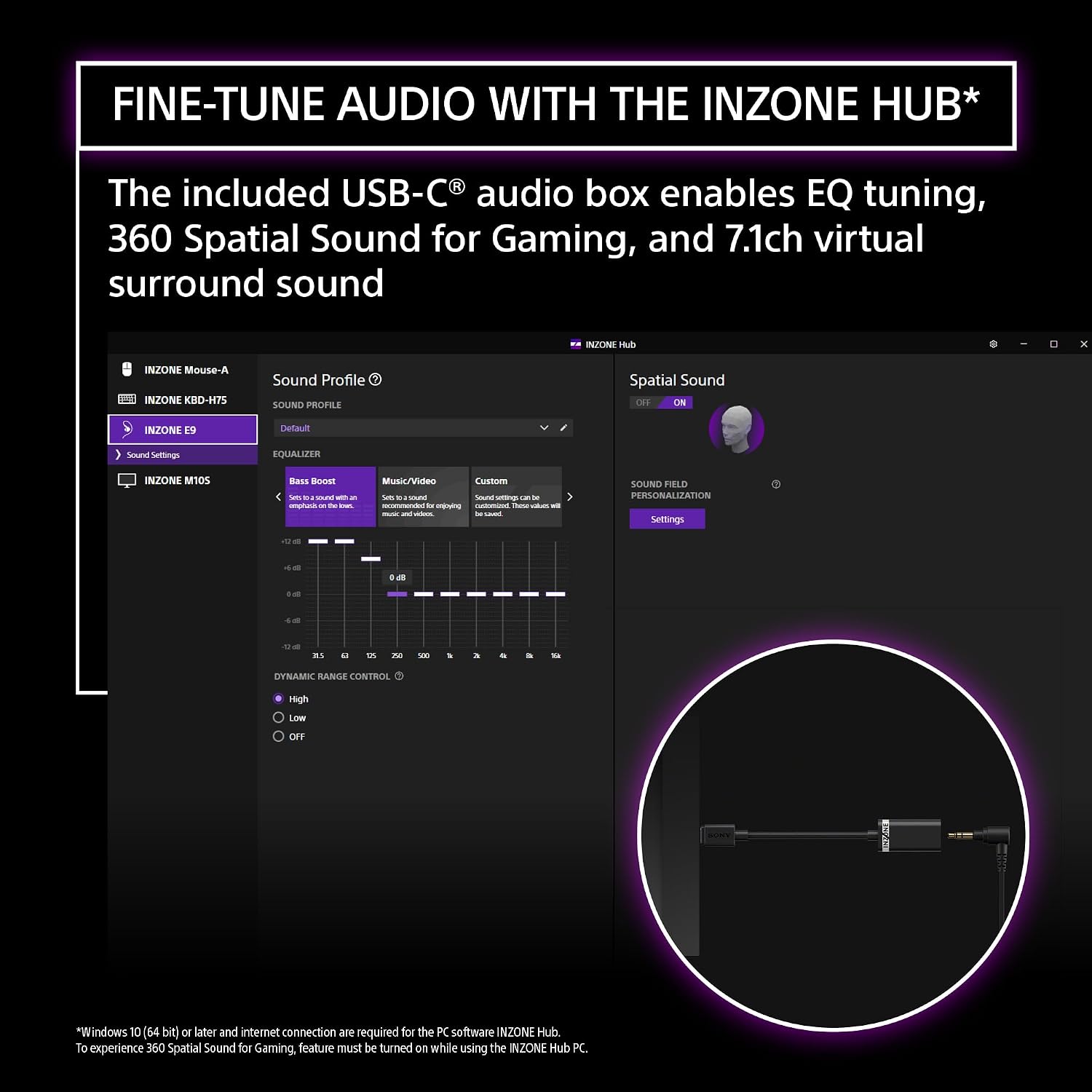 Sony INZONE E9 Wired in-Ear Monitor for Gaming, Tuned for FPS Games, Sound Isolating Earbuds, Comfortable Fit, Low Profile Design, 360 Spatial Sound, Case Included, Developed with Fnatic, Black