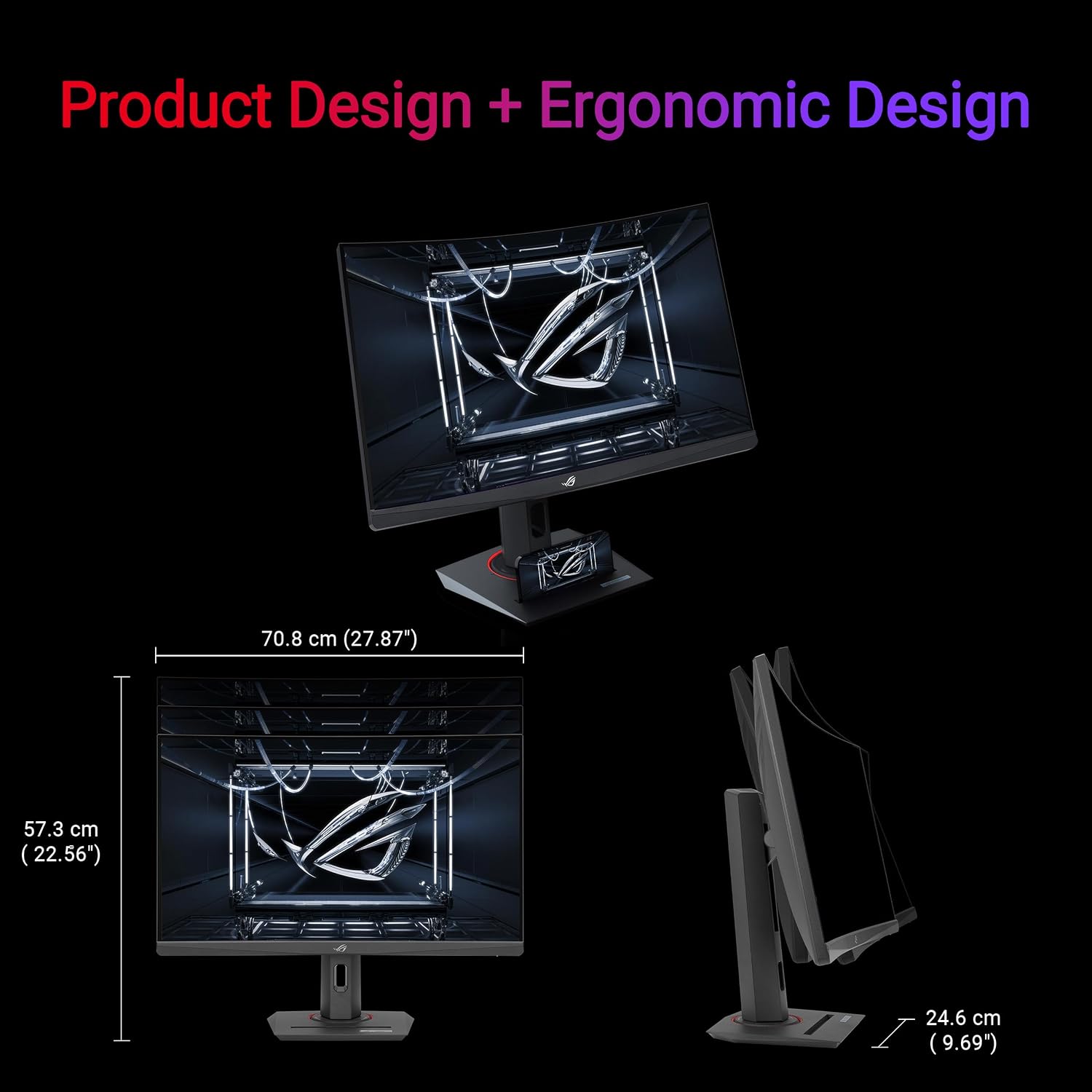 ASUS ROG Strix 32' 1440P USB-C Curved HDR Gaming Monitor (XG32WCS) - QHD, 180Hz, 1ms, Fast VA, Extreme Low Motion Blur Sync, FreeSync, DisplayWidget, Tripod Socket, AI Technology, 3 yr Warranty