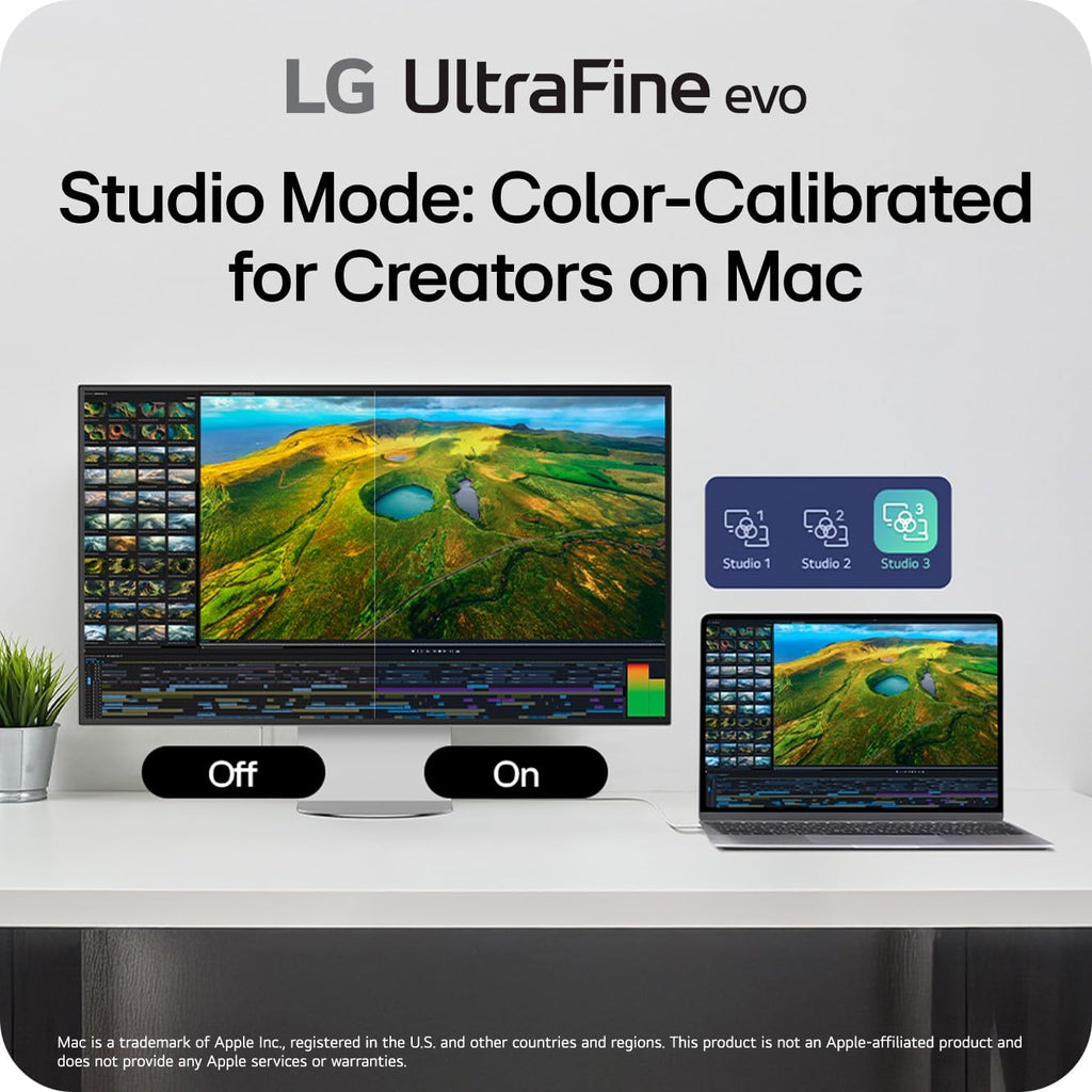 LG 32U990A-S 32-Inch Ultrafine 6K (6144 x 3456) Nano IPS Black Thunderbolt 5 Professional Monitor, 60Hz, DisplayHDR 600, Speakers, HDMI 2.1, DisplayPort 2.1, USB-C, Tilt/Height/Pivot Stand, Silver
