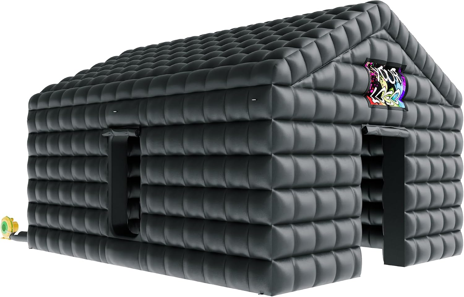SPECRAFT 20x16x14 FT Large Inflatable Nightclub, Inflatable Tent for Parties with 2 Sides Escape Doors, Party Tent for Birthday Party/Outdoor Events, Black