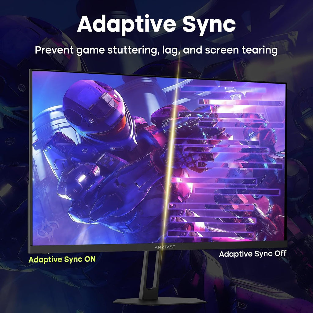 Amzfast 24.5 Inch 280Hz/240Hz FHD 1080p Gaming Monitor, 1ms Adaptive Sync, 3000:1, 126% sRGB, 93% DCI-P3, TÜV Rheinland Eye Care, HDMI 2.0 x 2 & DP 1.4 x 2, AMZG25X1 Pro