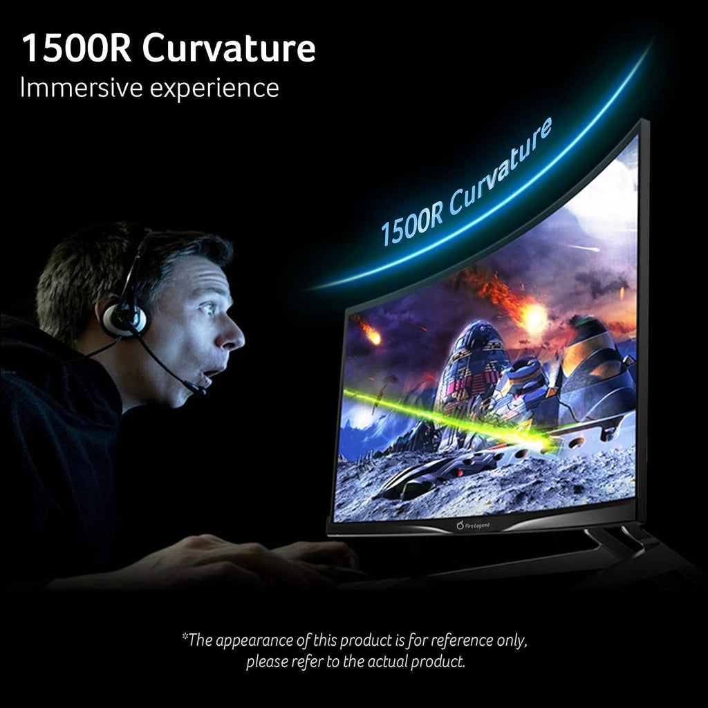 AOPEN by Acer 32HC5QR S3biipx 31.5' Full HD 1920 x 1080 16:9 Curved Gaming Monitor | AMD FreeSync Premium | 180Hz | 1ms TVR | Adjustable Tilt | VESA Mountable | 1 x Display Port 1.4 & 2 x HDMI 2.0