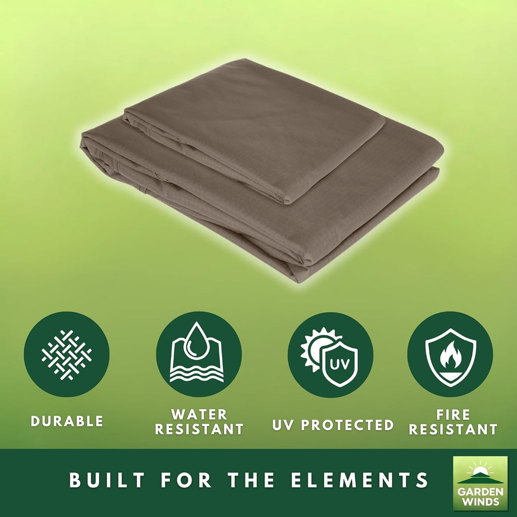 Garden Winds Reinforced RipLock 350 Replacement Canopy Top Cover Compatible with Summer Veranda 10 ' x 10' Gazebo Models L-GZ093PST, G-GZ093PST, TGZ093 - Nutmeg