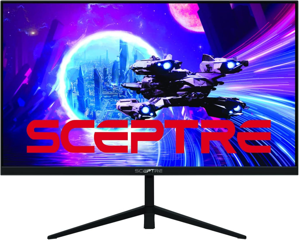 Sceptre 25' Gaming Monitor 1920 x 1080p up to 165Hz 1ms AMD FreeSync Premium HDMI x3 DisplayPort Build-in Speakers, 106% sRGB Machine Black (E255B-FWD168)