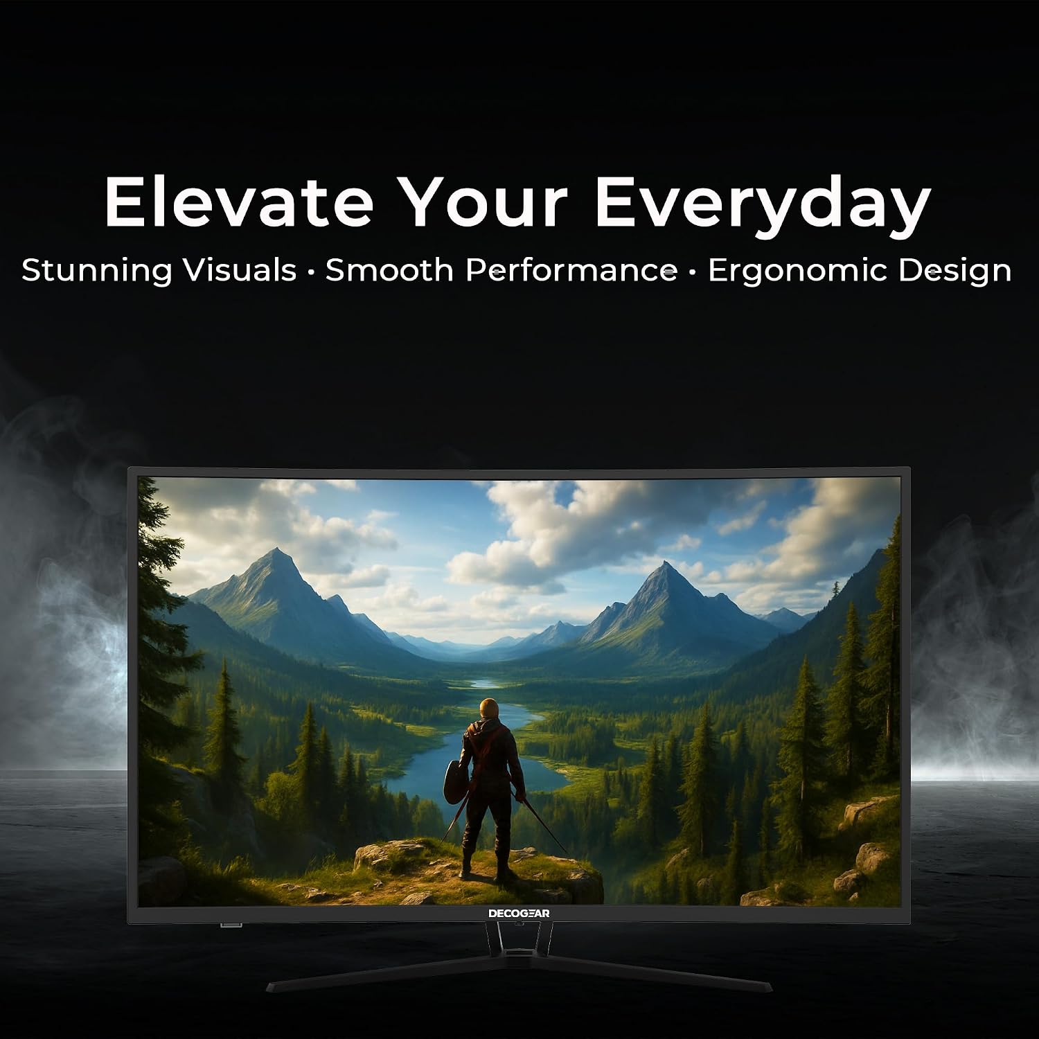 Deco Gear 39' Curved Widescreen Gaming Monitor | 2560x1440 | 1ms MPRT | 165 Hz | 16:9 | HDR400 | 4000:1 | 1 x HDMI | 1 x DisplayPort - Limited Black Edition