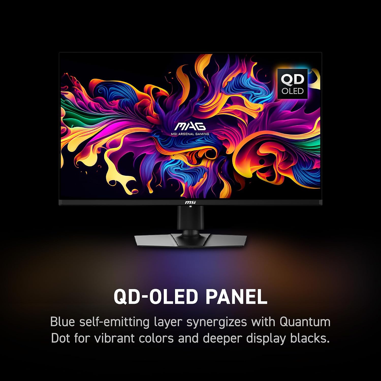 msi MAG 321UP QD-OLED 32-inch QD-OLED 3840 x 2160 (UHD) Computer Monitor, 165Hz, AMD FreeSync Premium Pro, HDMI 2.1, Display Port 1.4a, VESA Mountable, Tilt, Height Adjustable,0.03ms, Black