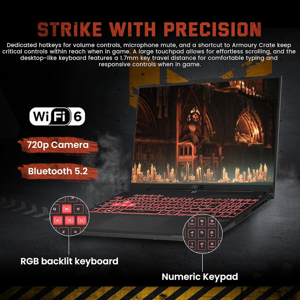 ASUS TUF A16 16' FHD 144Hz Gaming Laptop, AMD Ryzen 7 7445HS (6 Cores, Up to 4.7GHz), NVIDIA GeForce RTX 4050, 32GB DDR5 RAM, 1TB SSD, USB-C, Wi-Fi 6E, Bluetooth, Backlit Keyboard, Windows 11