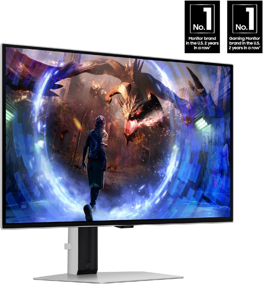 Samsung LS27DG602SNXZA 27 Inch Odyssey OLED QHD 360Hz Gaming Monitor with 6 Year Amber Protection Plan (2024)