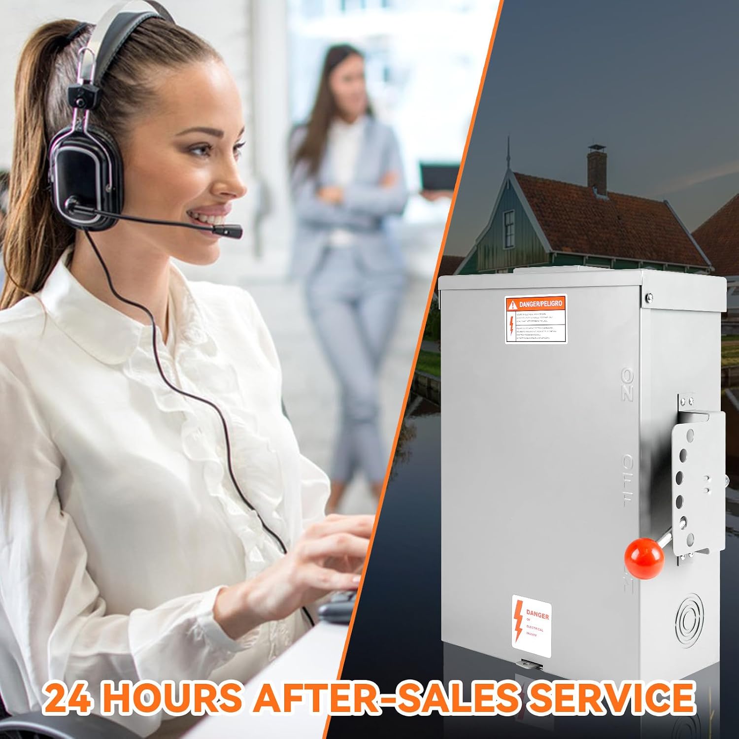 200 Amp Manual Transfer Switch, 120/240V 48000W Transfer Switches for Outdoor and Indoor Use, Heavy Duty Construction, Enlarged NEMA 3R Enclosure, Reliable and Stable, Multiple Safety Protections