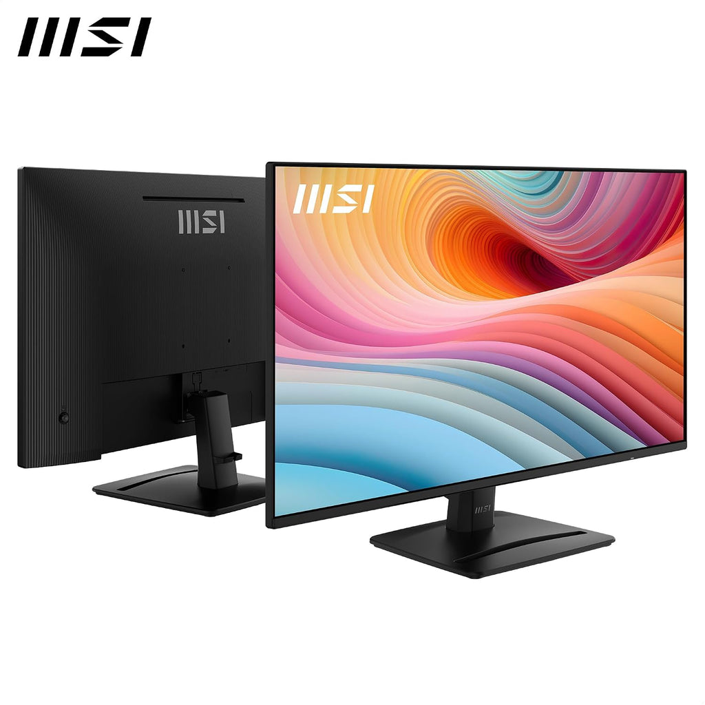 msi PRO MP271A E2 27-inch IPS 1920 x 1080 (FHD) Gaming Office Monitor, 120Hz, Free-Sync, HDMI, DisplayPort, VGA Port, VESA Mountable, Tilt, Speaker, 4-Side Slim Bezel 1ms, Black