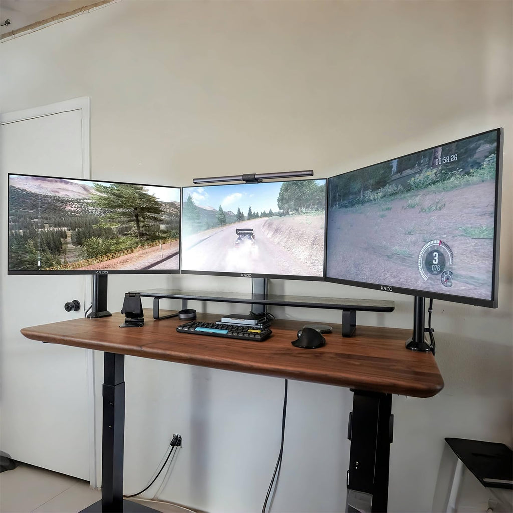 Kado Triple Monitor Setup - 3-Pack 27' 1920x1080 Computer Monitor 75Hz VESA Mount HDMI Office Gaming Hybrid Sim Racing Built-in Speakers (E27X Trio Series)