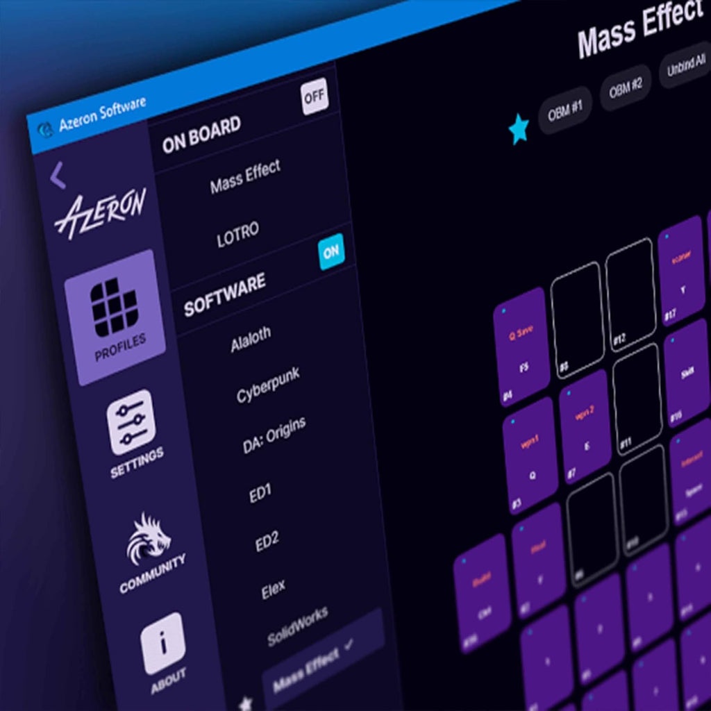 AZERON Cyborg ll Keypad – Programmable One Handed Gaming Keyboard for PC, Hall Effect Elite Joystick and 30 Programmable Keys, 3D Printed Keypad for Righties (Blue Raspberry, Cyborg ll Elite Bundle)