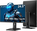 KTC 24.5 Inch 240Hz Gaming Monitor, FHD Computer Monitor Vertical 1080P, Fast IPS Panel, 1ms MPRT, Adaptive Sync, 94% DCI-P3, HDR 400, HDMI DP Ports, Tilt/Pivot/Height Adjustment, VESA Mount, H25T7-3
