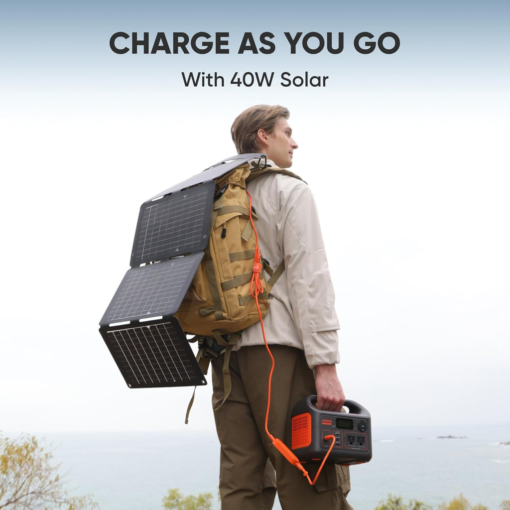 Jackery Portable Power Station Explorer 300 with 16.4 Ft Extension Cable, 292Wh Backup LiFePO4 Battery, Solar Generator for Outdoors Camping Travel Hunting Blackout (Solar Panel Optional)