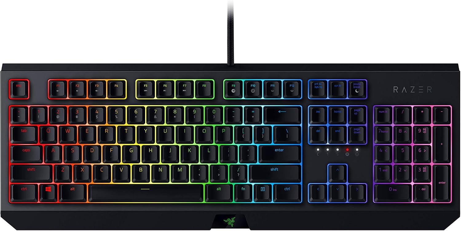 Razer BlackWidow Mechanical Gaming Keyboard: Green Mechanical Switches, Tactile & Clicky, Chroma RGB Lighting, Anti-Ghosting, Programmable Macro Functionality