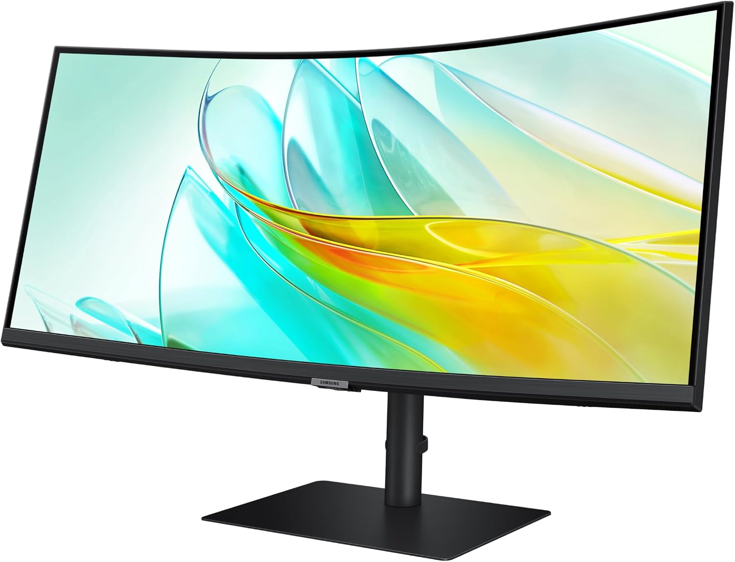Samsung 34' ViewFinity S65UC, Ultra-WQHD, 100Hz, AMD FreeSync™ HDR10, KVM Switch Built in Speakers with USB-C Curved Monitor, LS34C654UANXGO, 2025
