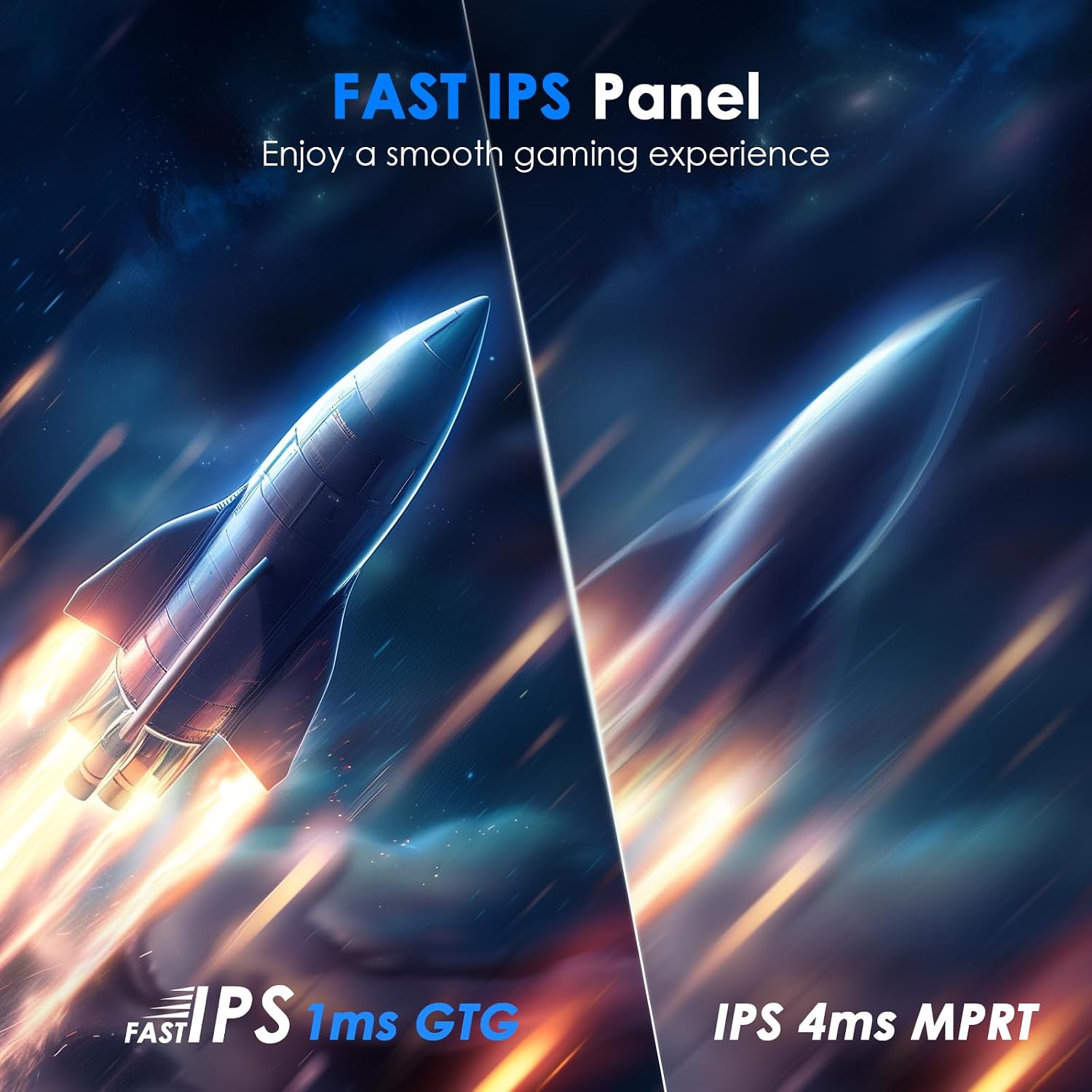 Titan Army 24.5 Inch 240Hz 1440p Gaming Monitor, QHD 2560 x 1440p Fast IPS Panel 1ms GTG Response Time, Adaptive Sync, 126% sRGB HDR, Low Blue Light VESA 100x100, P2510S