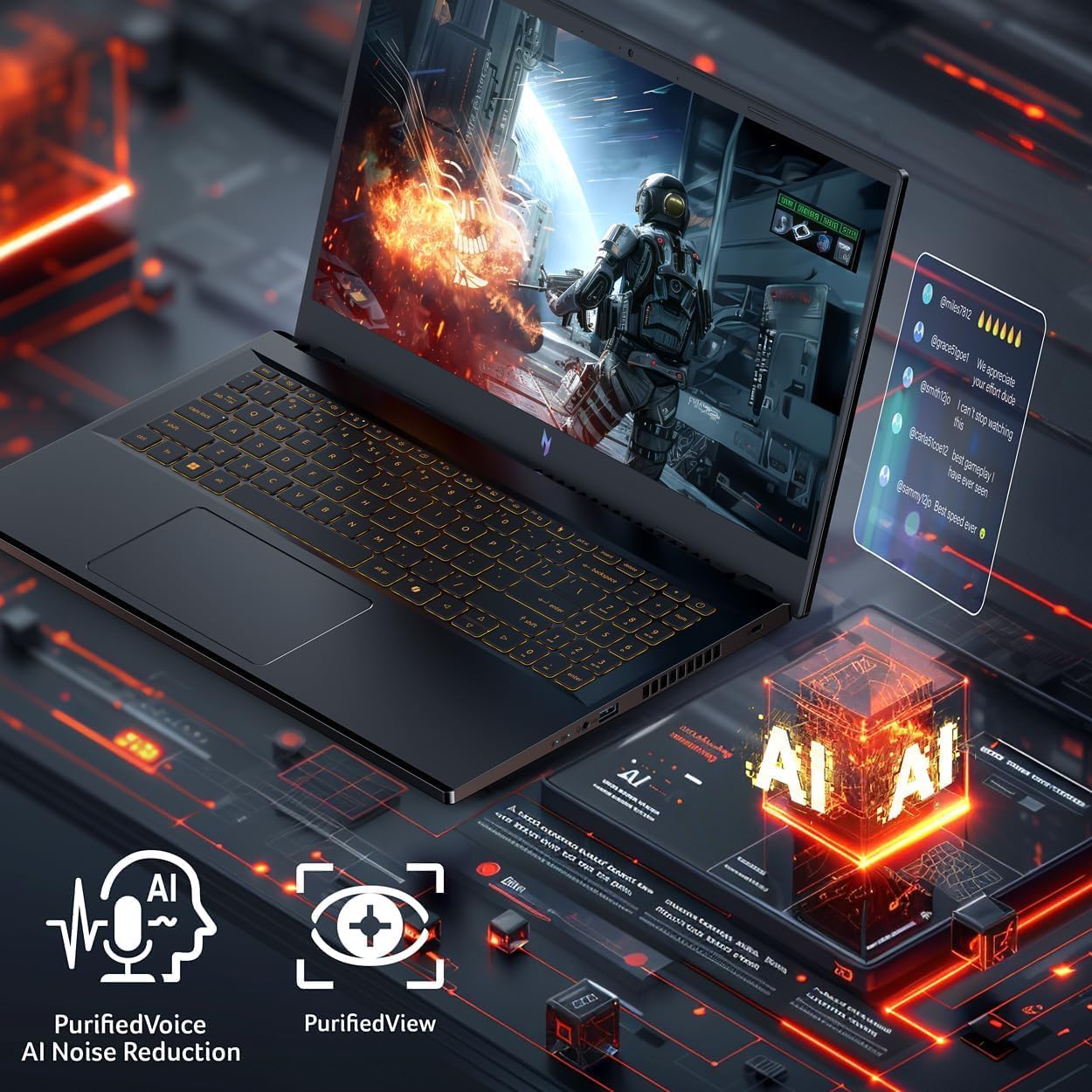 Acer Nitro V 15.6' Gaming Laptop，FHD IPS 165Hz Display, Intel Core i7-13620H, NVIDIA GeForce RTX 5050，Windows 11 Home，with Mouse Pad (16GB RAM | 1TB PCIe SSD)