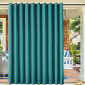 cololeaf Blackout Outdoor Curtains for Patio - Indoor Outdoor Curtains Waterproof Thermal Insulated Privacy Protect Grommet Shade Drapes for Porch - Turquoise 100' Wx84 L Inch (1 Panel)