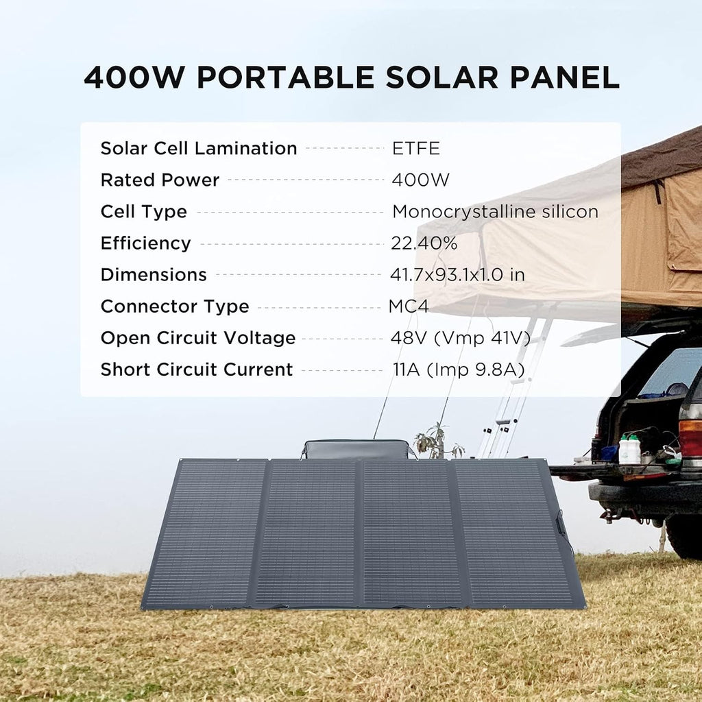 EF ECOFLOW DELTA 3 Ultra Plus Portable Power Station with 2X400W Solar Panel, 3072Wh LiFePO4 Battery, 3600W (7200W Surge) Output, Expandable to 11kWh, Reliable Home Battery Backup & Camping
