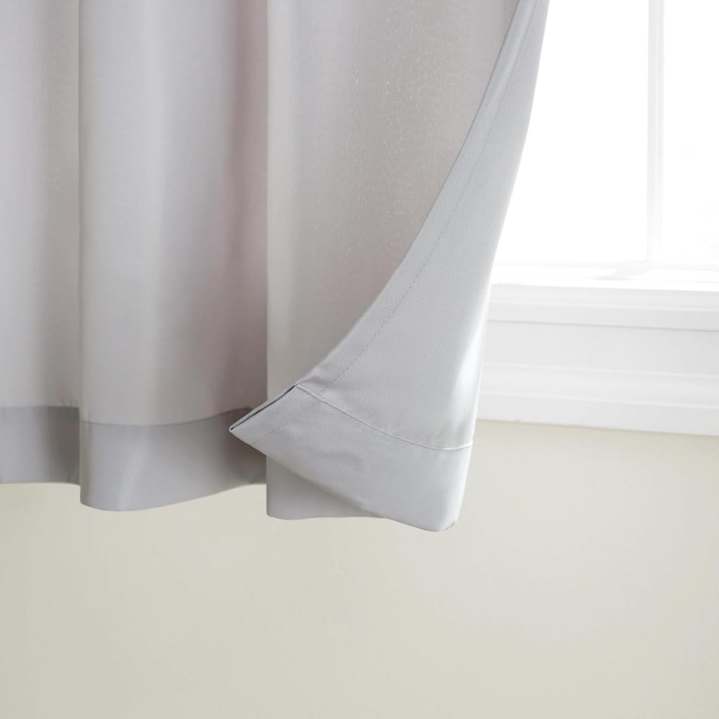 TOWN & COUNTRY BASICS Heavyweight Grommet Curtain, Cloud Grey | Light Filtering | Indoor Outdoor | Water Repellent | 54'x96', Pack of 12