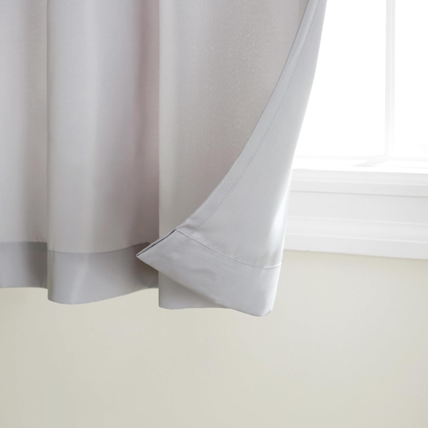 TOWN & COUNTRY BASICS Heavyweight Grommet Curtain, Cloud Grey | Light Filtering | Indoor Outdoor | Water Repellent | 54'x96', Pack of 12