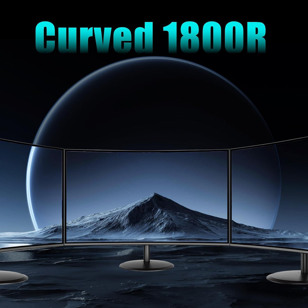 Viewedge 27 inch Curved Gaming Monitor 180Hz 1ms, FHD 1920x1080P Computer Monitor,1800R VA Screen, 120% sRGB with FreeSync, Low Motion Blur, HDMI & DP, Built-in Speakers